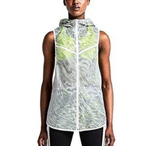 Nike tech Hyper-fuse hooded vest green white s